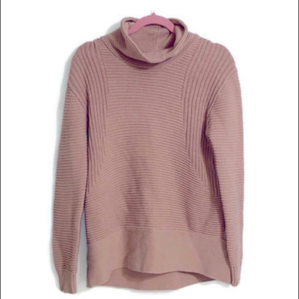 Vince Camuto Womens Oversized Rib Knit Sweater in Mauve Dusty Rose
